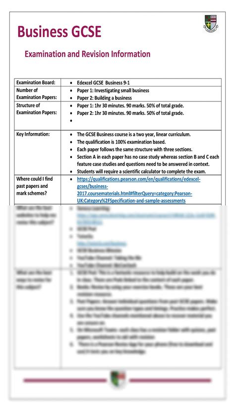 SOLUTION: Business gcse 2019 20 scaled - Studypool