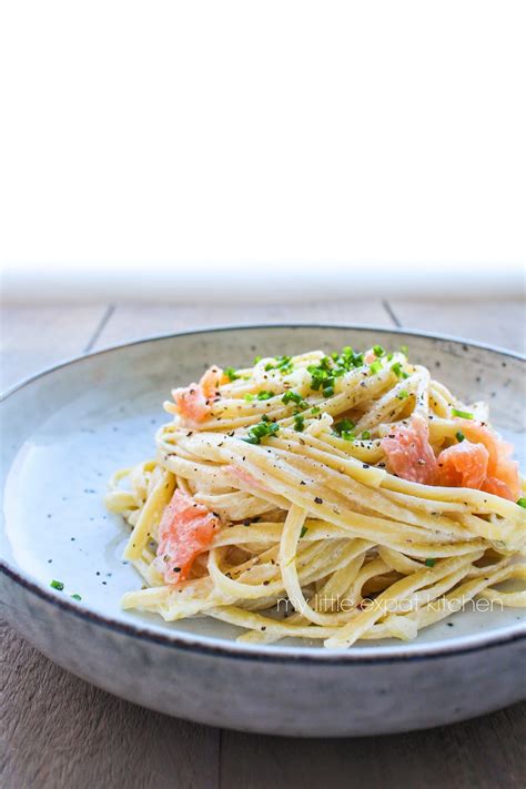 My Little Expat Kitchen Smoked Salmon Linguine With Crème Fraîche And Lime