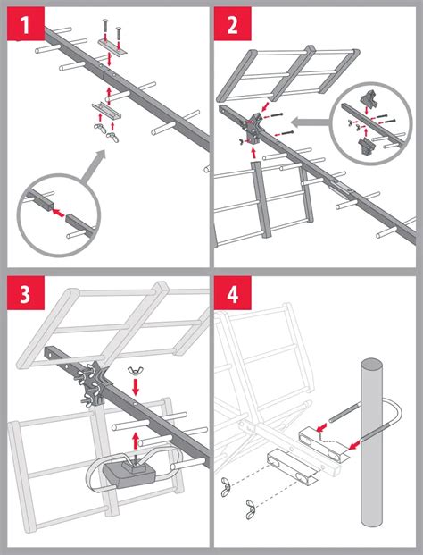 ONE FOR ALL SV9354 Amplified Outdoor Yagi TV Antenna Installation Guide