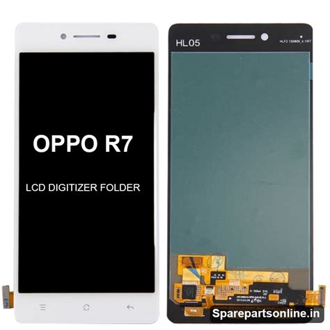 OPPO R7 White Lcd Screen Display Combo Folder With Digitizer Glass