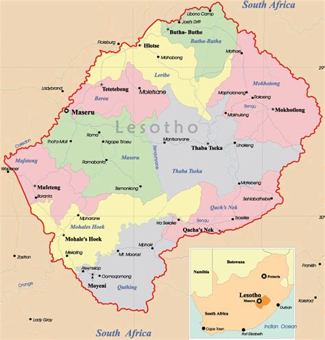 Maps Of Lesotho Map Library Maps Of The World