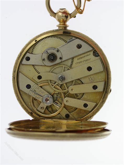 Antiques Atlas 18 Kt Yellow Gold Stauffer Pocket Watch 1870 Swiss