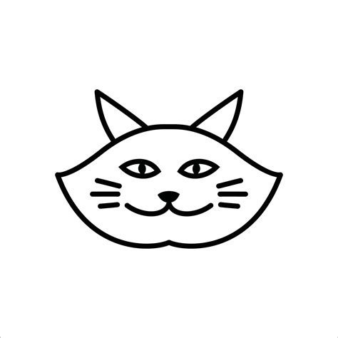 Line Cat Head Logo Template Pussy Sign And Symbol Vector Illustration 10504457 Vector Art At