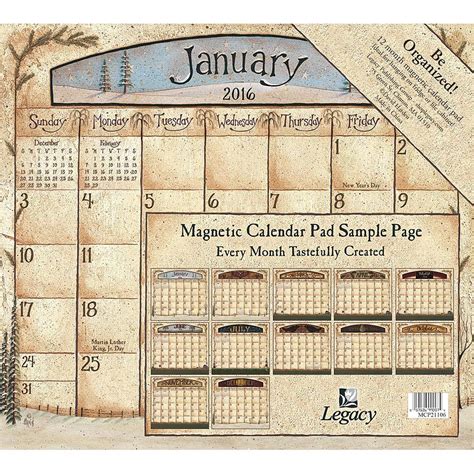 Folk Art by David 2016 Magnetic Wall Calendar | Календарь
