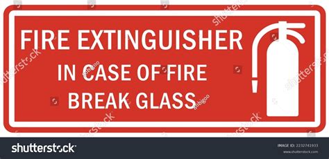 Case Emergency Break Glass Sign Label Stock Vector Royalty Free 2232741933 Shutterstock