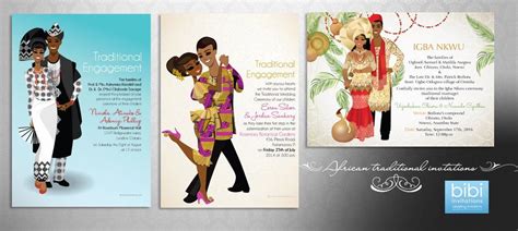 Digital And Printable African Traditional Wedding Invitation Cards For