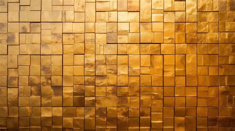 Gilded Walls A Luxurious Texture Of Golden Tiles Background Wall