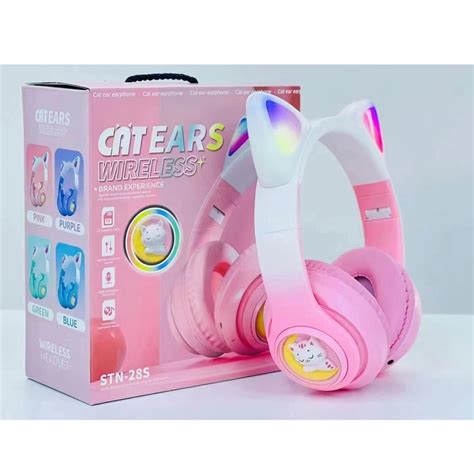 قیمت و خرید هدفون بی سیم طرح گربه ای مدل STN-28S