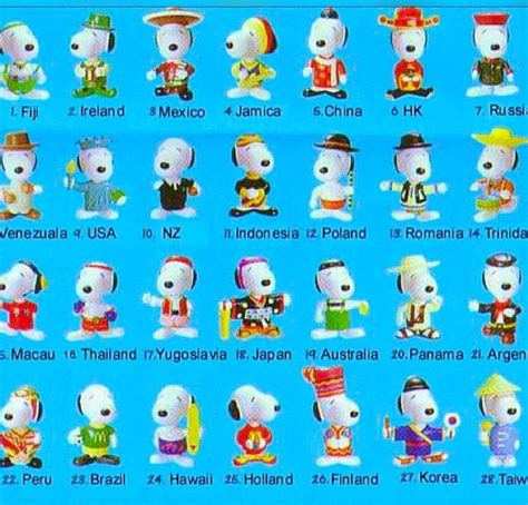 Macdonalds Snoopy World Tour Complete Collection Of Snoopies