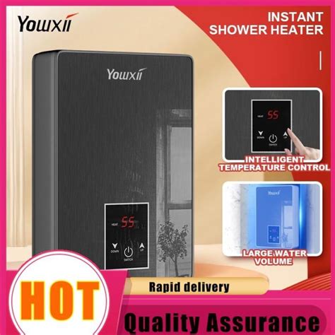 Yowxii Instant Water Heater Shower Modern Electric Lcd Touchscreen W Hot And Cold Shower