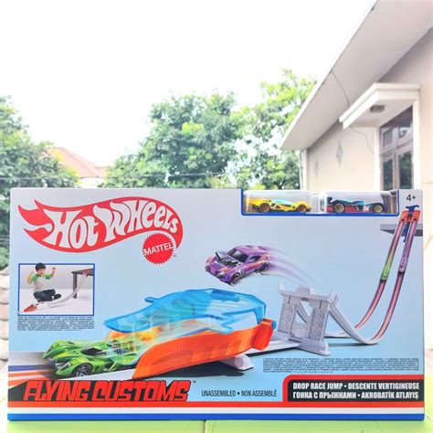 Jual Hot Wheels Drop Race Jump Track Set Original Mattel Shopee Indonesia