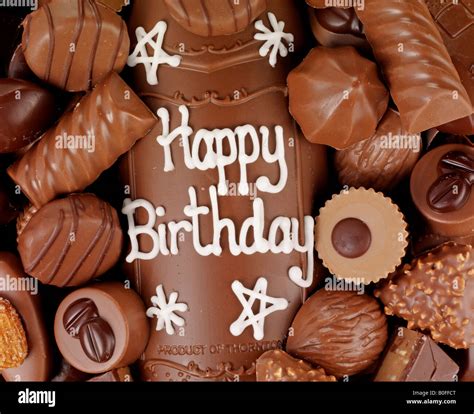 Happy Birthday Chocolates Stock Photo Alamy