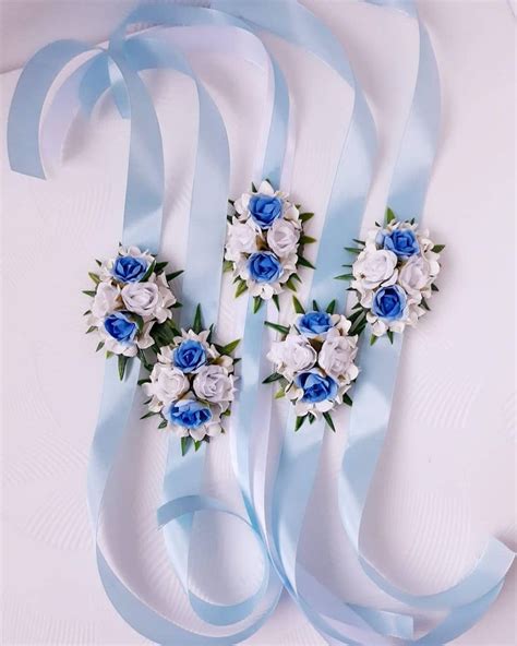 💍💍💍бутоньерки для подружек невесты , сочетание нежного голубого и ...