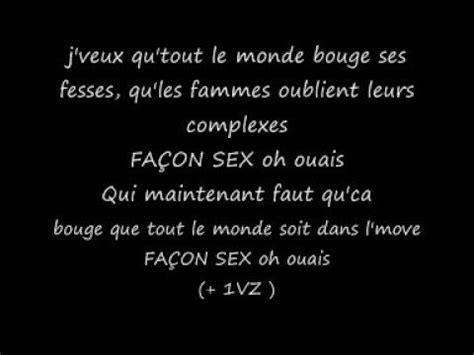 façon sex lyrics YouTube