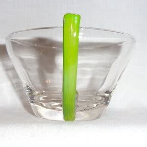 Vintage Gay Fad Studio Clear Glass Hand Painted Ivy Dessert Set Etsy