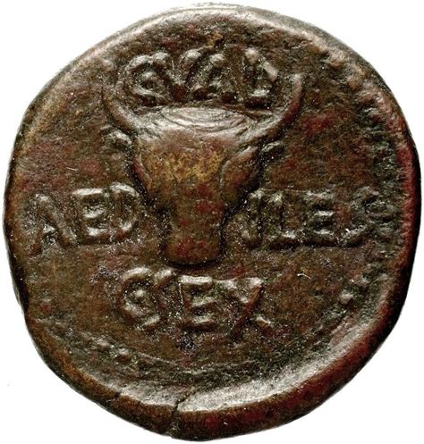 Semis Augustus C Val Aediles C Sex Calagurris Numista