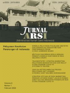 Jurnal Arsi Administrasi Rumah Sakit Indonesia Vol No