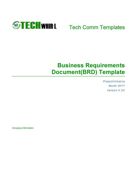 Simple Business Requirements Document Templates Templatelab