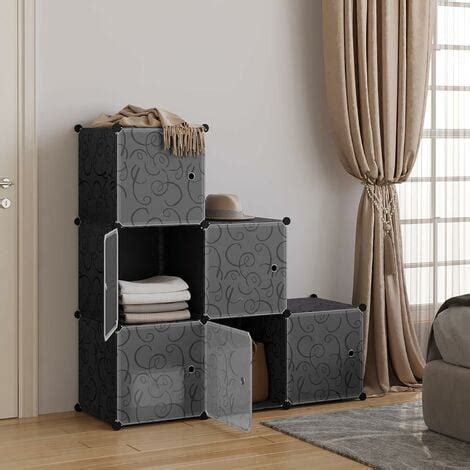 WOLTU Armario Modular De 6 Cubos Organizador Modular Estanteria De