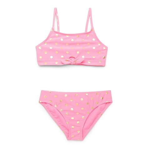 Wonder Nation Girls 2 Piece Keyhole Bikini Swimsuit Sizes 4 18