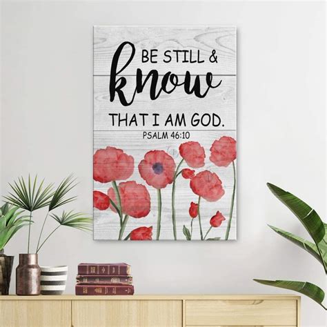 Be Still And Know That I Am God Psalm 4610 Bible Verse Canvas Art Bi Ciaocustom