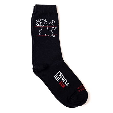 Meia ESCUELA DEL SUR Preto Fuerza Latina