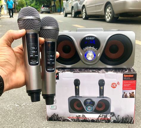 bluetooth караоке система SDRD SD-312 с беспроводными перезаряжаемыми ...
