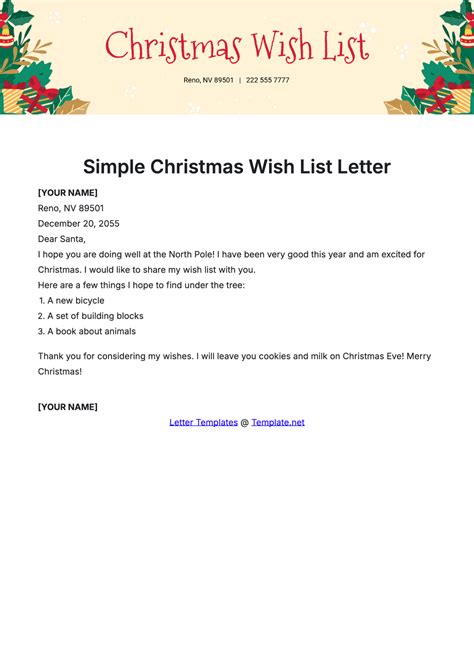 Free Christmas Letter Templates Editable And Printable
