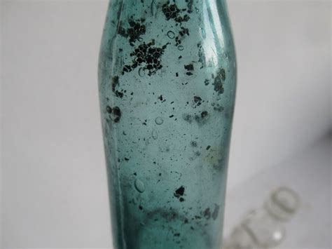 Small Vintage Daddie S Sauce Bottle Aqua Glass Shear Top Ink Ebay