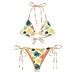 Exotic Island Fruit String Bikini Set Recycled Vacation Bikini Tropical Swimsuit Eco Friendly