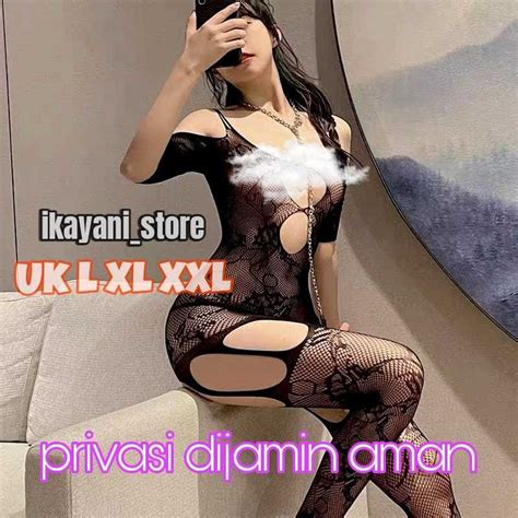 Jual Lingerie Stocking Sexy Jaring Bodystocking Costume Size M L XL XXL Open Crotch Pressbody