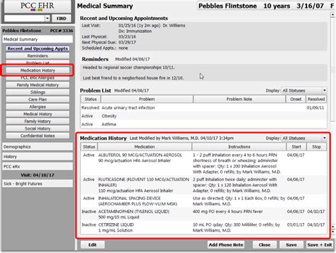 review  update medication history pcc learn