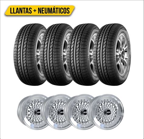 Componentes y Accesorios Pack 4 neumáticos 175 70R13 Llantas R13