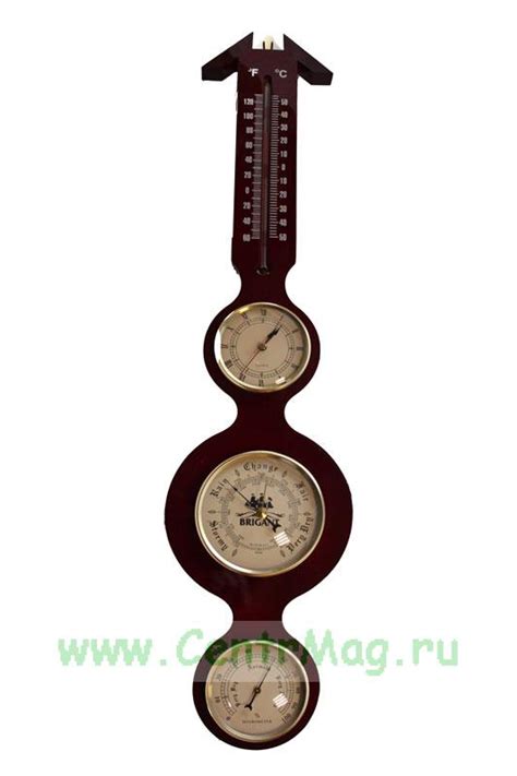 Барометр-метеостанция BRIGANT барометр, часы, термометр, гигрометр 57см ...
