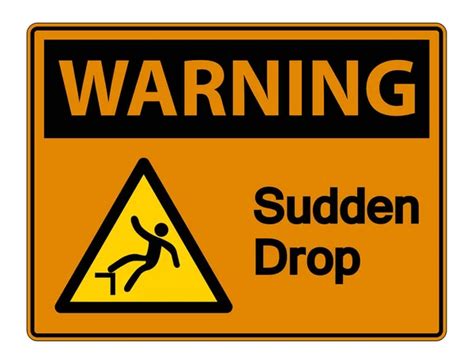 Danger Sign Sudden Drop Stock Vector By Seetwo