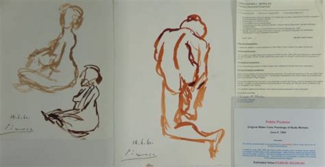 Coach S Corner Pablo Picasso Hand Painted Signed DOUBLE SIDED 12