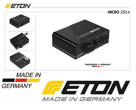 ETON MICRO 250 4 kompakte 4 Kanal Micro Endstufe Class D Digital Verstärker