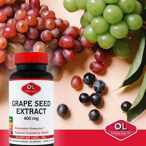 GRAPE SEED EXTRACT - 400mg - 100 Capsules | Olympian Labs