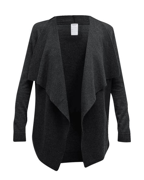 Neiman Marcus Cashmere Collection Cashmere Open Cardigan With Lace Trim