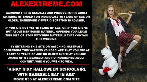 Kinky Niky Halloween Schoolgirl With Baseball Bat In Ass ThisVid