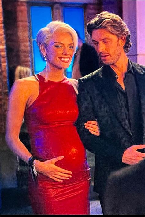 Wallis Day Wearing Our Faux Pregnant Belly As Gigi In Sex Life Season Costume Actingpregnant