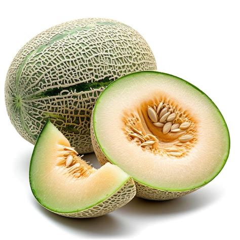 Premium Photo Cantaloupe Melon On White Background
