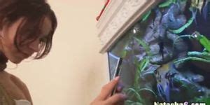 Sexy Naked Brunet On Aquarium Video Tnaflix