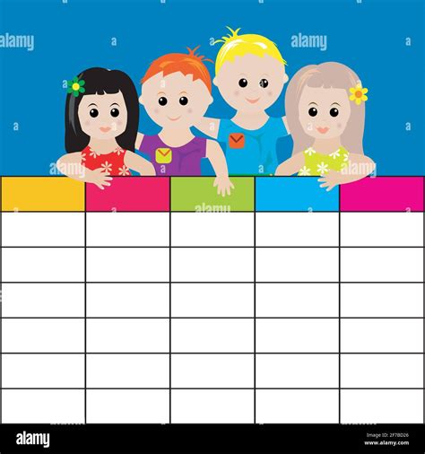 school time table chart  res stock photography  images alamy