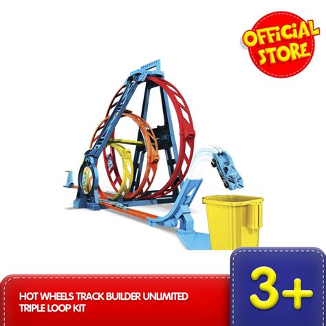 Hot Wheels Track Builder Triple Loop Stunt Playset Off