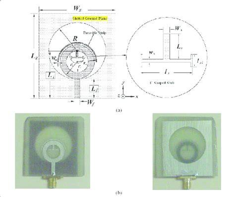 Geometry Of Proposed Dual Band Notched Uwb Antenna A Schematic And