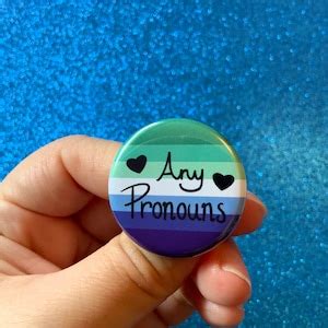 Mlm Gay Vincian Pride Flag Pronoun Inch Pin Back Button Etsy