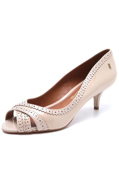 Peep Toe Santa Lolla Logo Nude Compre Agora Dafiti Brasil