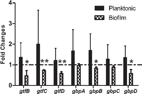 S Mutans Gtfs And Gbps Gene Expression S Mutans Was Treated With 0 Download Scientific