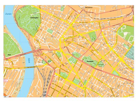 Beograd Vector EPS Map | Digital Maps. Netmaps UK Vector Eps & Wall Maps